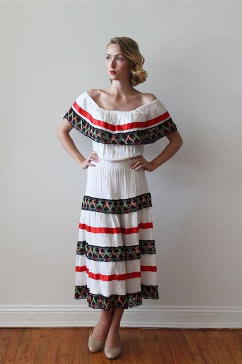 Special Occasion Wear Mexican Style Vintage Mexican Dress