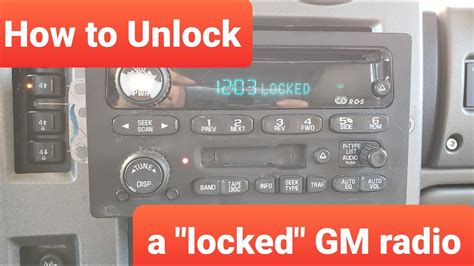 How To Unlock Chevy Silverado Radio