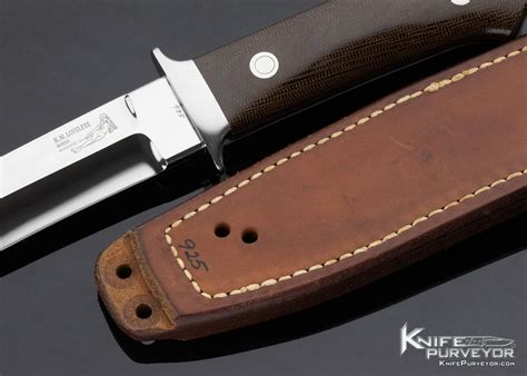 Bob Loveless Custom Knife Single Nude Logo Green Micarta Dixon