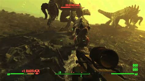 Fallout 4 Glowing Sea Legendary Deathclaw Encounter Youtube