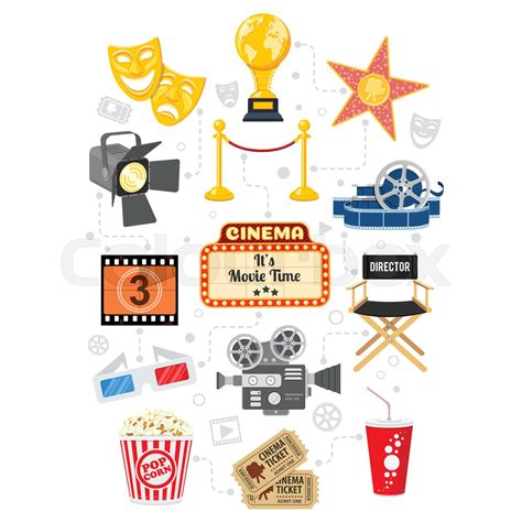 Cinema And Movie Infographics Stock Vector Colourbox