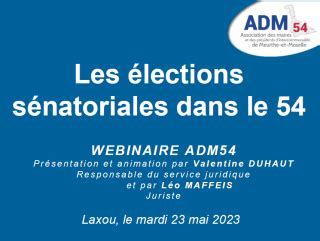 Webinaire Sur Les Lections S Natoriales Supports Des Sessions