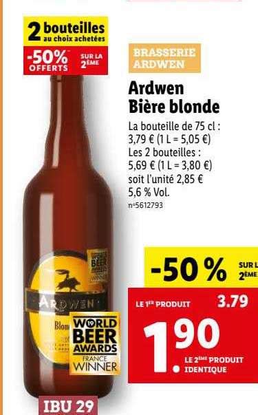 Promo Ardwen Bi Re Blonde Chez Lidl Icatalogue Fr