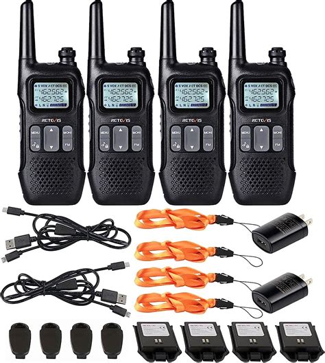 Retevis Rt Walkie Talkie Recargable Radios De Comunicacion Para