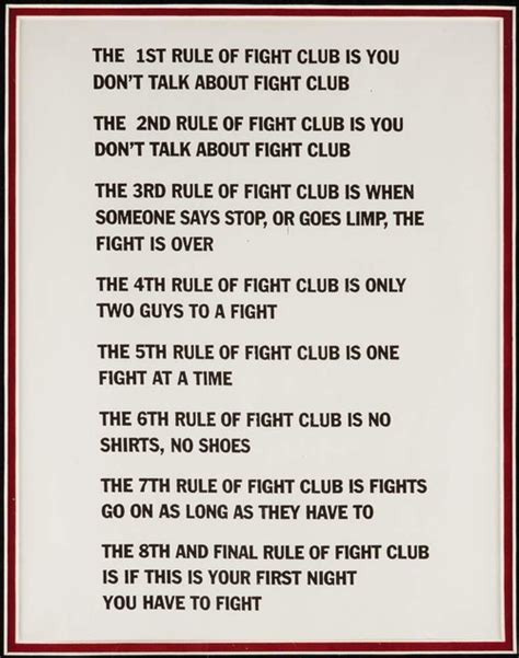 fight club rules on Tumblr