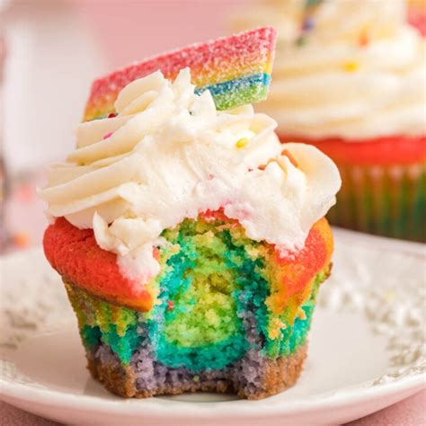 Rainbow Cupcakes - Love Bakes Good Cakes