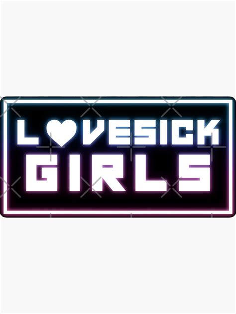 Lovesick Girls Sticker For Sale By Spacepaprika Redbubble