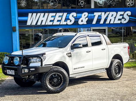 FORD RANGER HUSSLA RAPTOR MATTE BLACK DARK TINT LIP BLACK BOLTS Wheel 9293