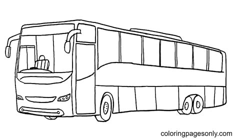 Drawing of School Bus Coloring Page - Free Printable Coloring Pages