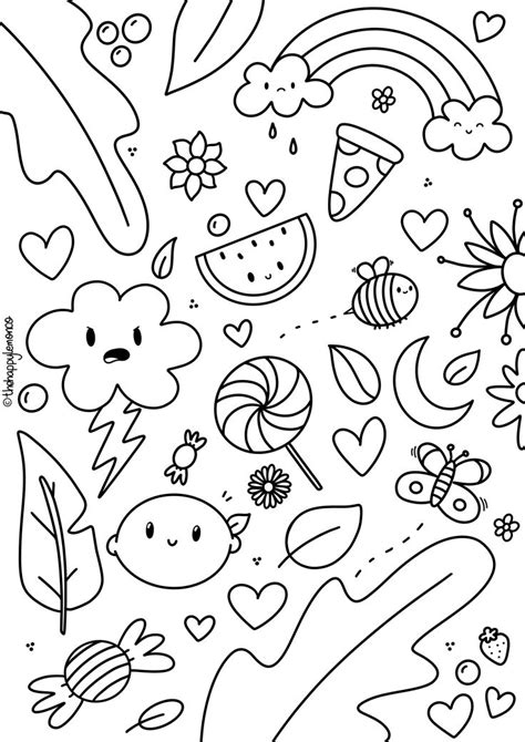 Doodle Coloring Pages Free Printable Cute Coloring Pages