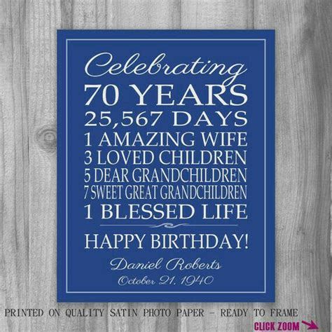 36 best 70th Birthday ideas/poems images on Pinterest | Birthdays ...