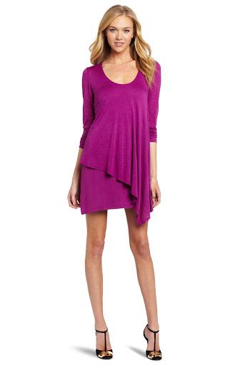 Dresses: Heather Women's Double Mini (Purple)