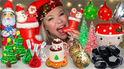 Asmr Christmas Desserts Chocolate Santa Claus Marshmallow Edible