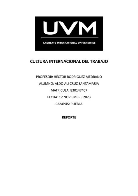 A Culturainternacionaldeltrabajo Cultura Internacional Del Trabajo