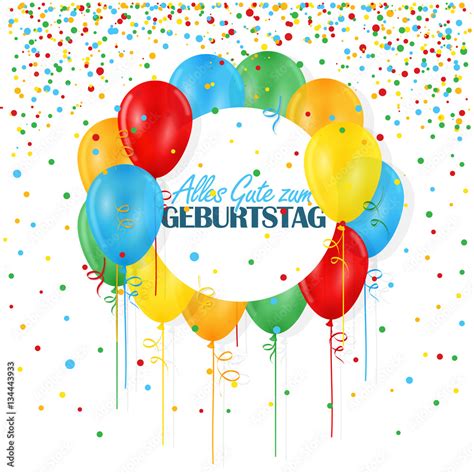 "ALLES GUTE ZUM GEBURTSTAG" Karte Stock-Vektorgrafik | Adobe Stock