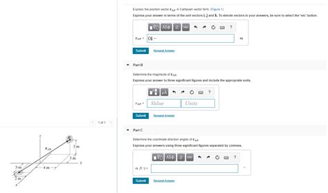 Solved Express The Position Vector Ab In Cartesian Vector Chegg