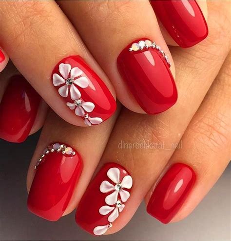 30 Super Cute Red Acrylic Nail Designs To Inspire You Red Nail Art