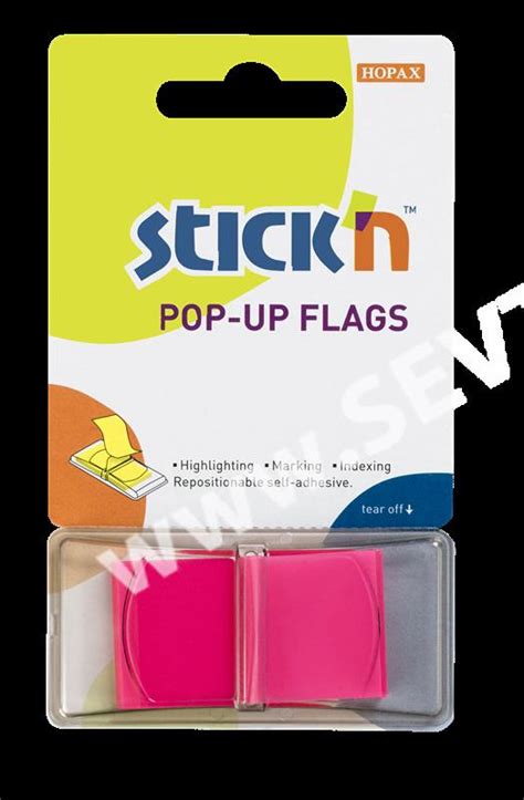 Plastové samolepicí záložky Stick n POP UP 45 25 mm 50 lístků