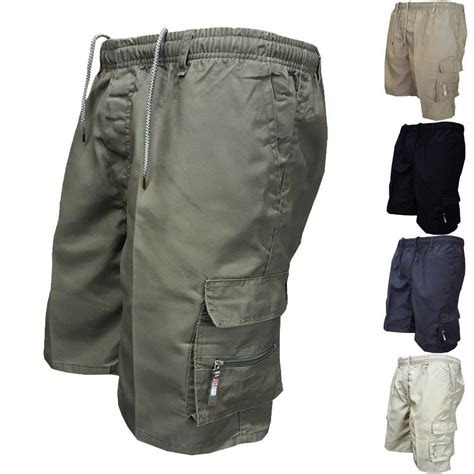 Genfien Men S Casual Work Short Cargo Combat Short Cotton Chino Multi Pocket Summer Half Pant