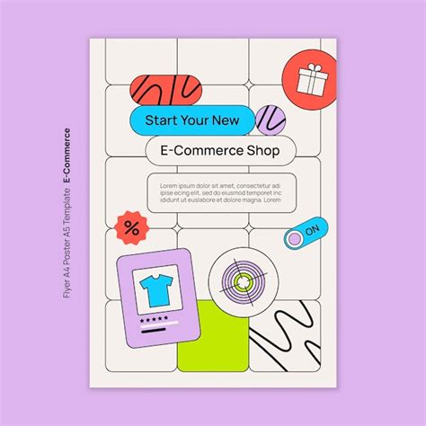 Free Psd Flat Design E Commerce Poster Template