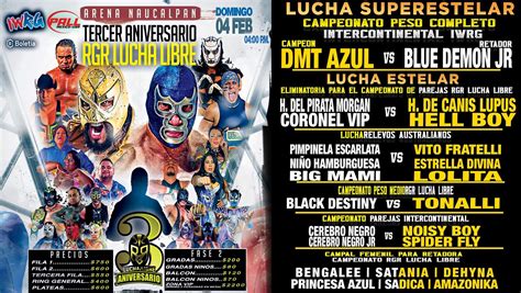 TERCER ANIVERSARIO RGR LUCHA LIBRE Boletia