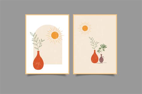 Set of modern poster wall art landscape 4262501 Vector Art at Vecteezy