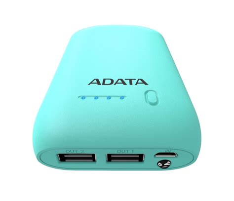 ADATA Power Bank P10050 10050 MAh 2 1 A Turkusowy Powerbanki Sklep