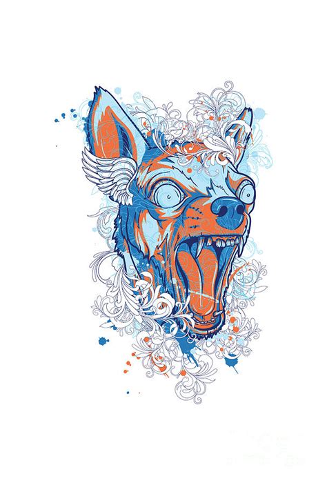 Hyena Design Cool Illustration Fantasy Drawing Digital Art by Funny ...