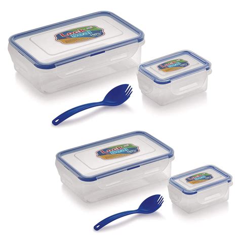 Buy Ski Homeware Plastic Lock N Seal Lunch Box Ml And Ml