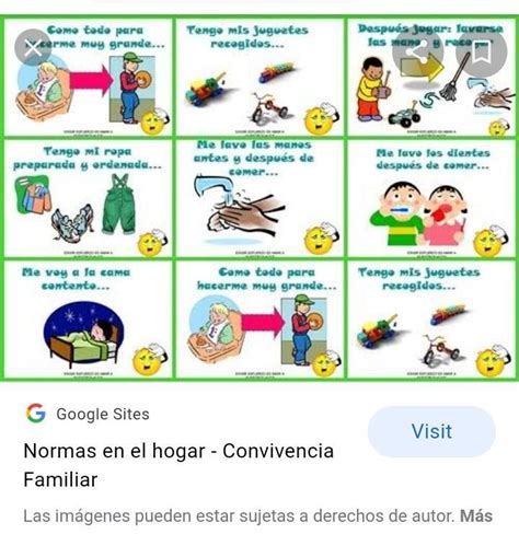 Imagenes De Reglas Y Normas En Casa Version En Espanol Normas De Casa