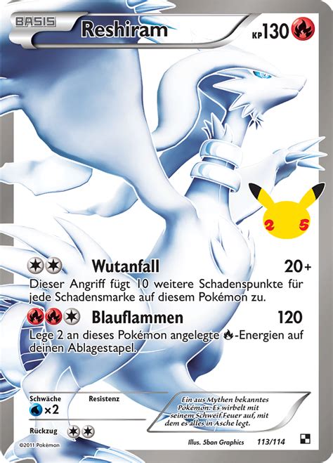 Reshiram Wert Bild K Nstler Seltenheit Pokemonkarte De