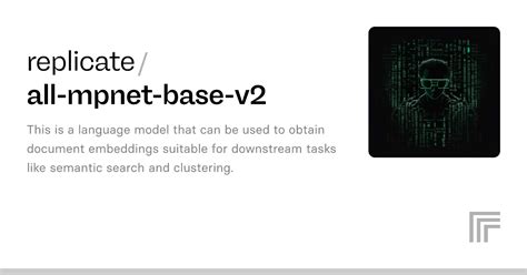 Replicate All Mpnet Base V Run With An Api On Replicate