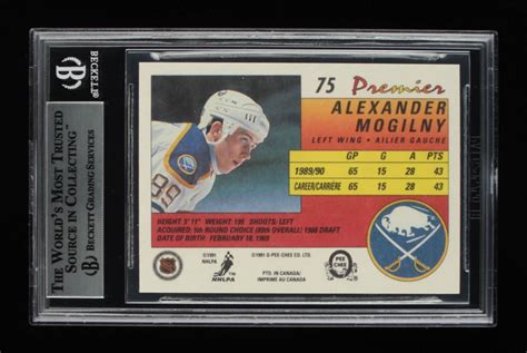 Alexander Mogilny 1990 91 OPC Premier 75 RC BGS 9 Pristine Auction