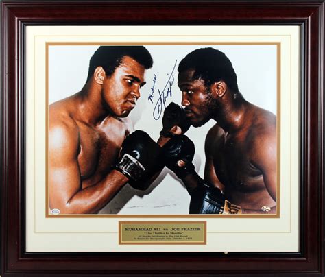 Lot Detail Muhammad Ali Joe Frazier Signed Framed 16 X 20 Color