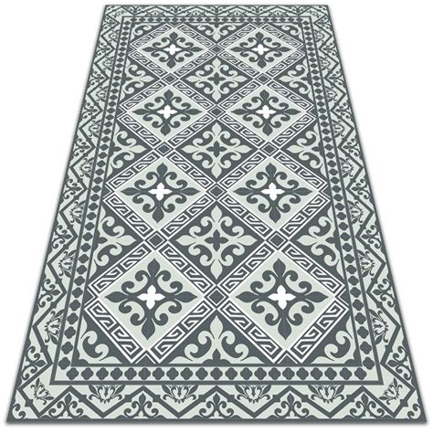 Tapis Vinyle Mod Le G Om Trique De Fleurs Decortapis