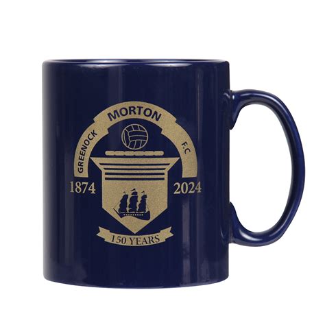 Morton 150th Mug Navy Gold Smiths Of Greenock