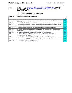 Fillable Online Infoset Champ D Intervention Travail Conditions