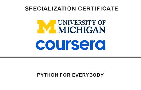 University Of Michigan Python For Everybody Course Review Coursera