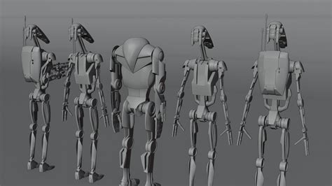 3d Model Star Wars Battle Droids Vr Ar Low Poly Cgtrader