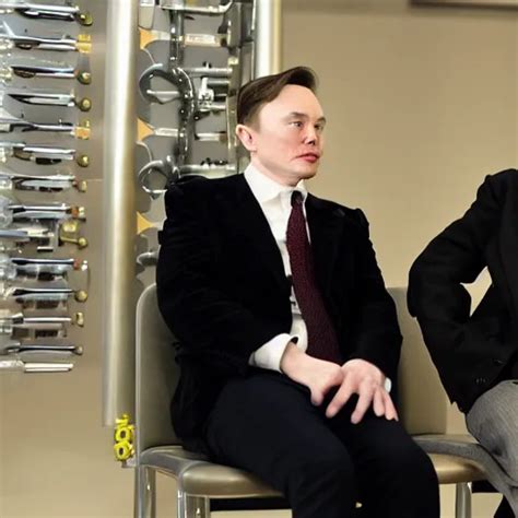 Alan Turing Sitting Next To Elon Musk Alan Turing Is Stable Diffusion