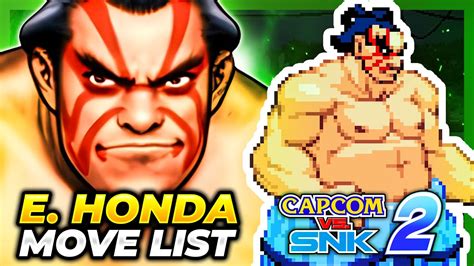 E HONDA MOVE LIST Capcom Vs SNK 2 Mark Of The Millenium 2001 CVS2