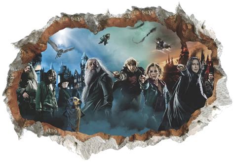 Naklejki na ścianę szafkę tapeta Harry Potter Gandalf Hermiona Ron