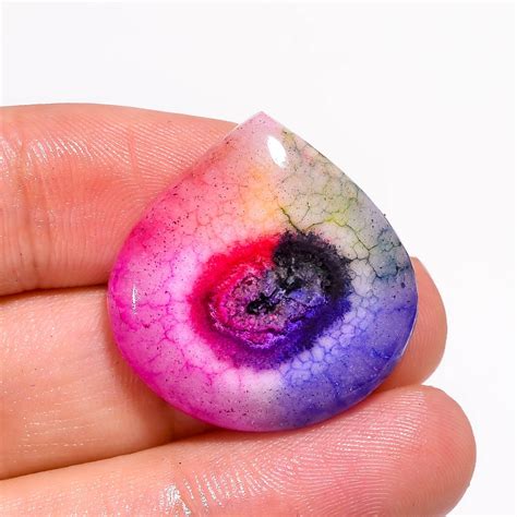 Ct Rainbow Solar Quartz Heart Shape Cabochon Loose Gemstone