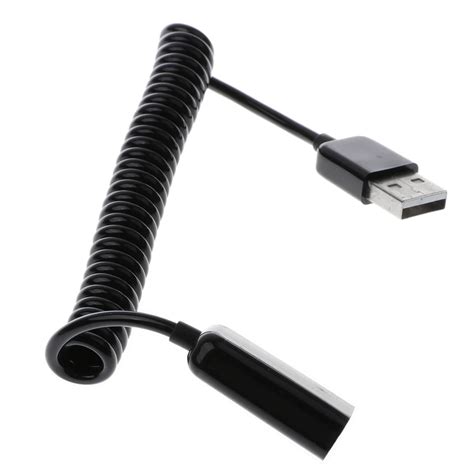 Usb A Male To Usb A Female Extension Coiled Spiral Spring Charge Cable Lead On