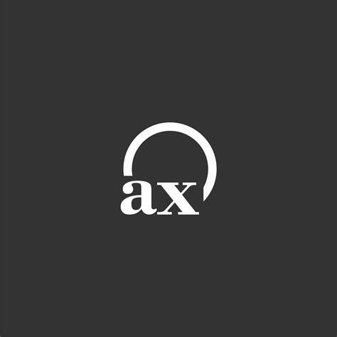 AX initial monogram logo with creative circle line design 18864919 ...