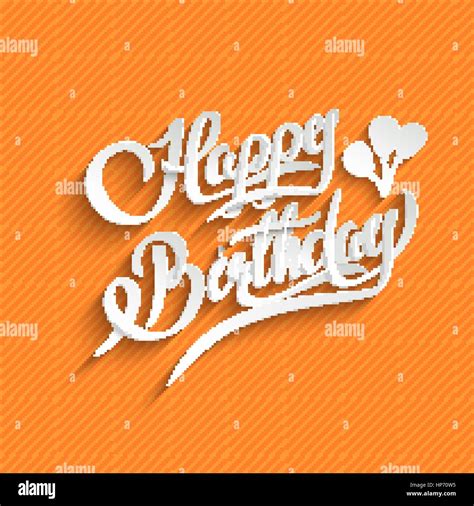 Joyeux Anniversaire Lettrage Main Carte De V Ux Vector Background