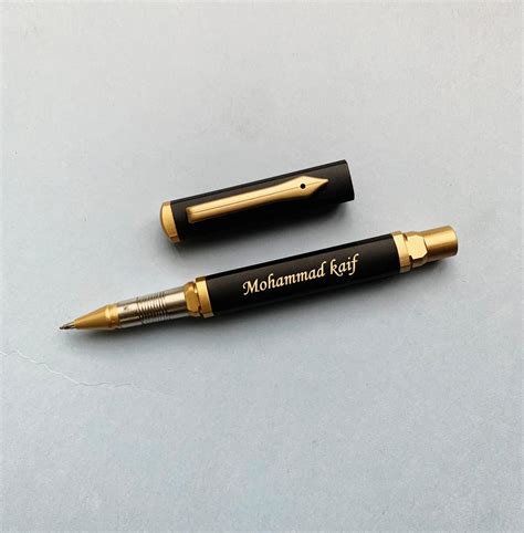 Personalized Heavy Triangle Black Pen Matt Finish Name Pen