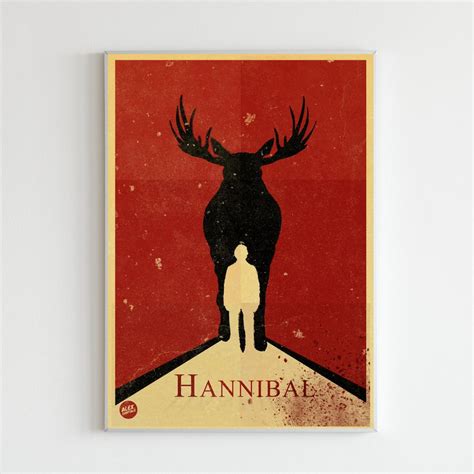 Hannibal Retro Poster, Hannibal Lecter Wall Art, Tv Series Vintage ...