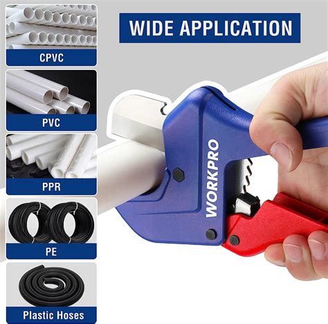 Buy Workpro Ratchet Pvc Pipe Cutter Tool Cuts Up To Pex Pvc