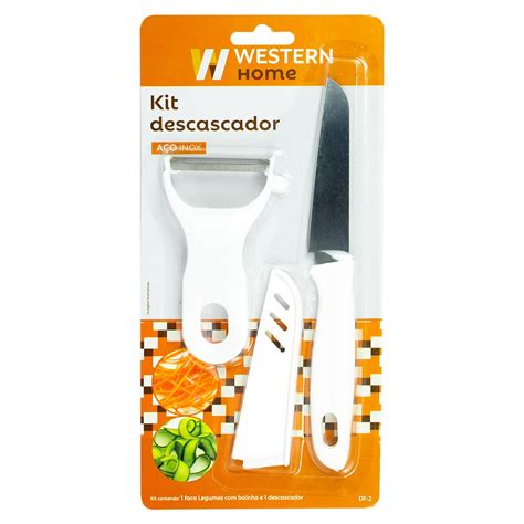 Kit Descascador E Faca Inox Western Home